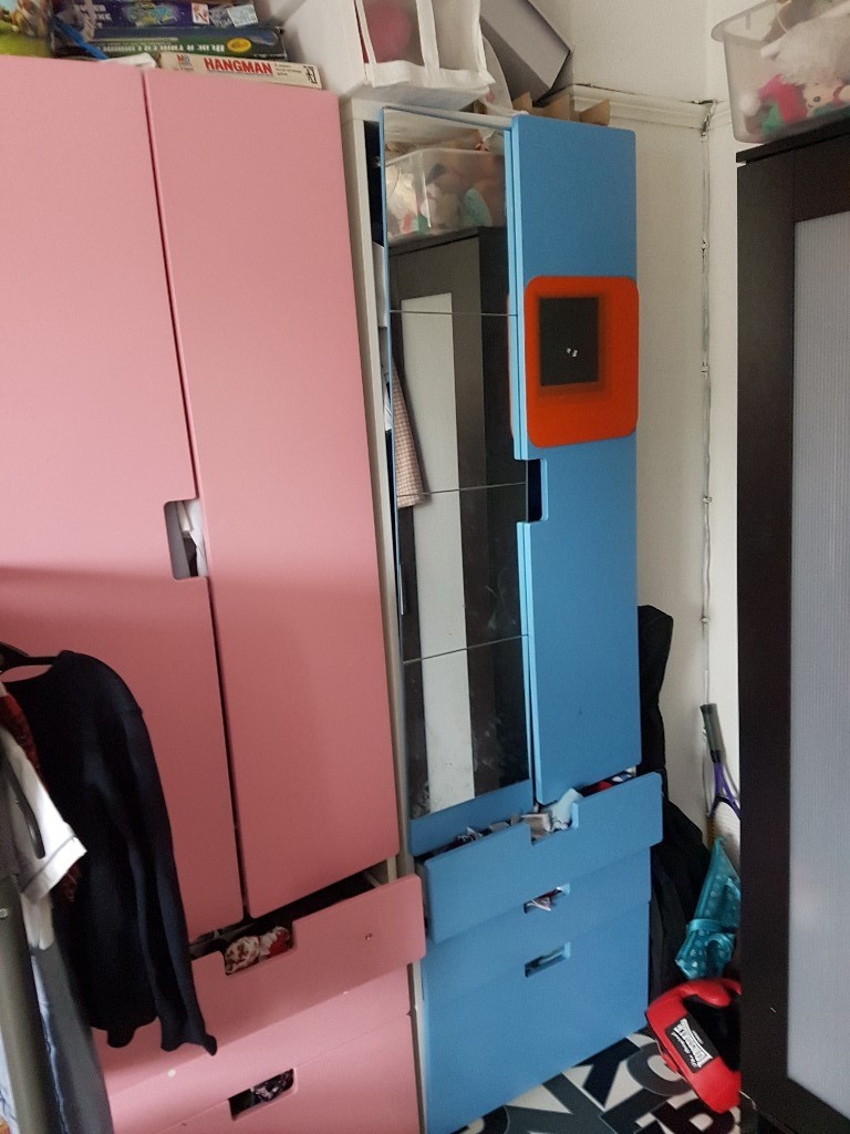 Ikea Kids Stuva Wardrobe Pink Or Blue With Drawers In Cambridge