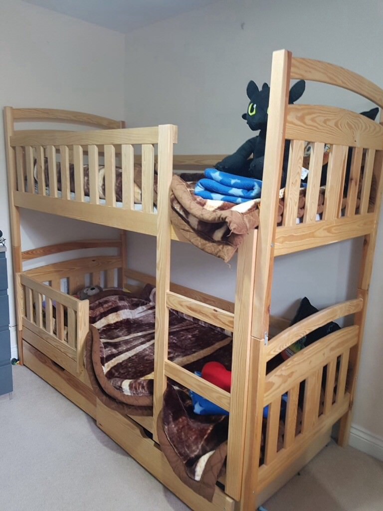 Kids bunk bed with memory foam mattresses in Newbury, Berkshire Gumtree