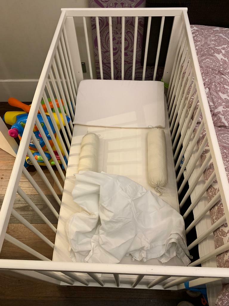 Ikea Cot Baby Toddler Bed Gulliver Anti Reflux Pillow In Notting Hill