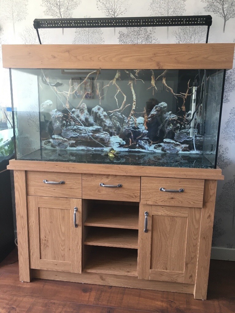 Oak fish tank and stand in Glenrothes, Fife Gumtree