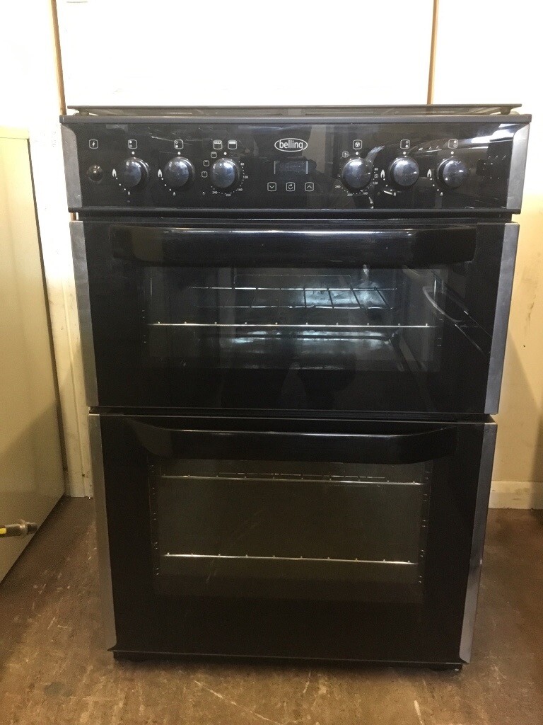 Belling dual fuel gas cooker 60cm stainless steel FSD double oven 3