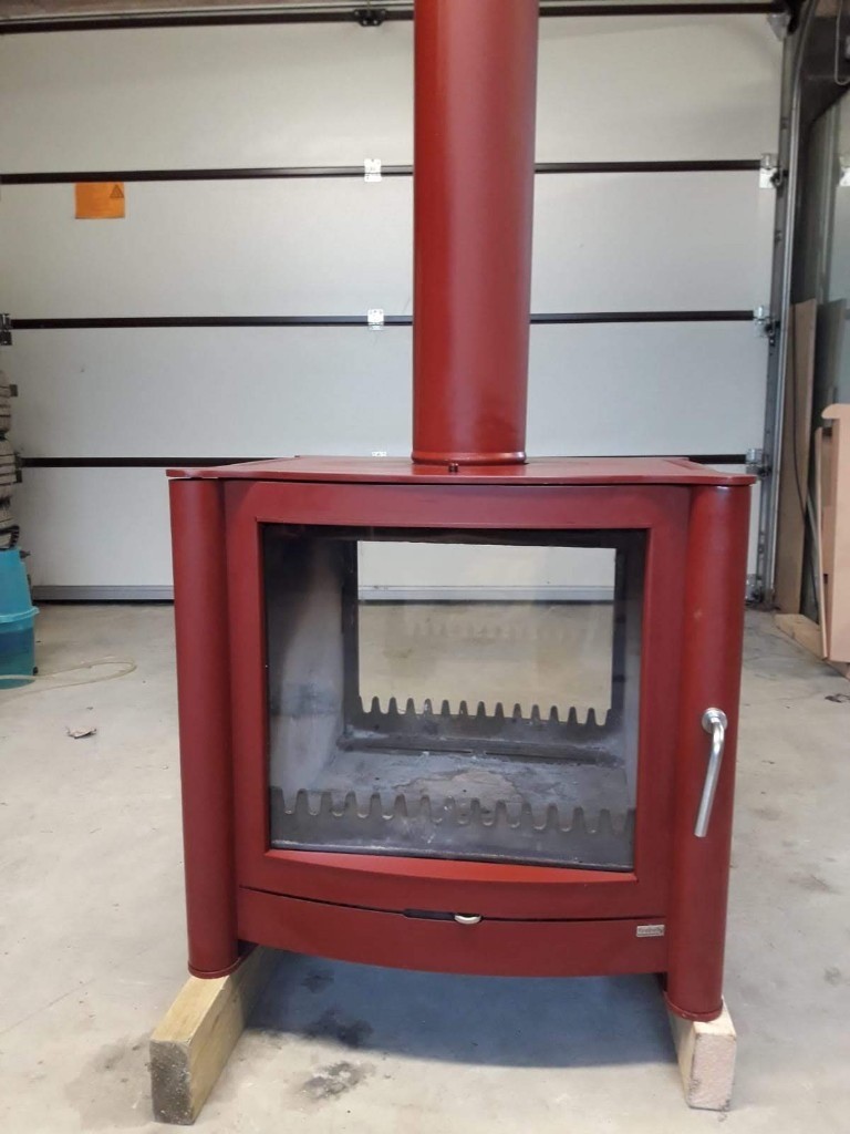 Firebelly FB3 mojave red double sided woodburning stove bought newDec