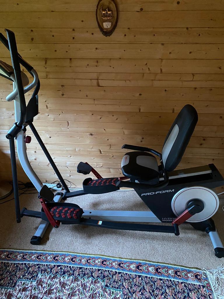 hybrid cross trainer & exercise bike