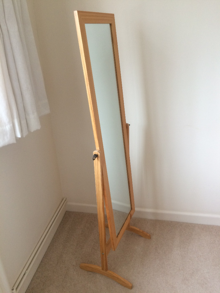 Free Standing Full Length Wooden Cheval Mirror in Southampton