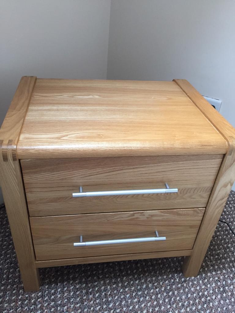 Bensons for Beds Hip Hop Bedside Drawers in Real Ash Wood in North