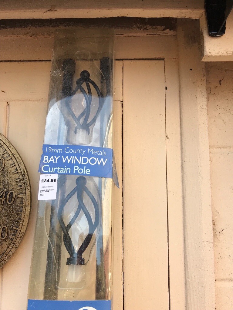 Bay window curtain pole black new in Ludgershall Hampshire $ 86 JPG