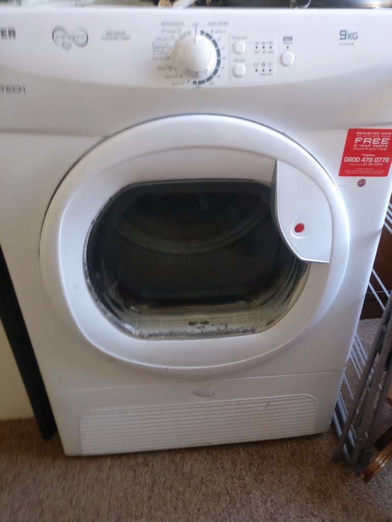 Hoover Infinity 9KG Condenser Tumble Dryer Sensor Drying 1 Year Old