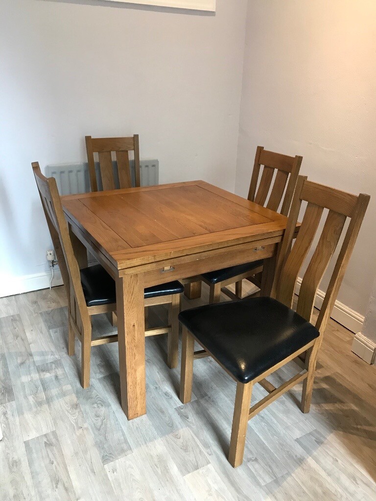 Solid oak table and chairs in Leith, Edinburgh Gumtree