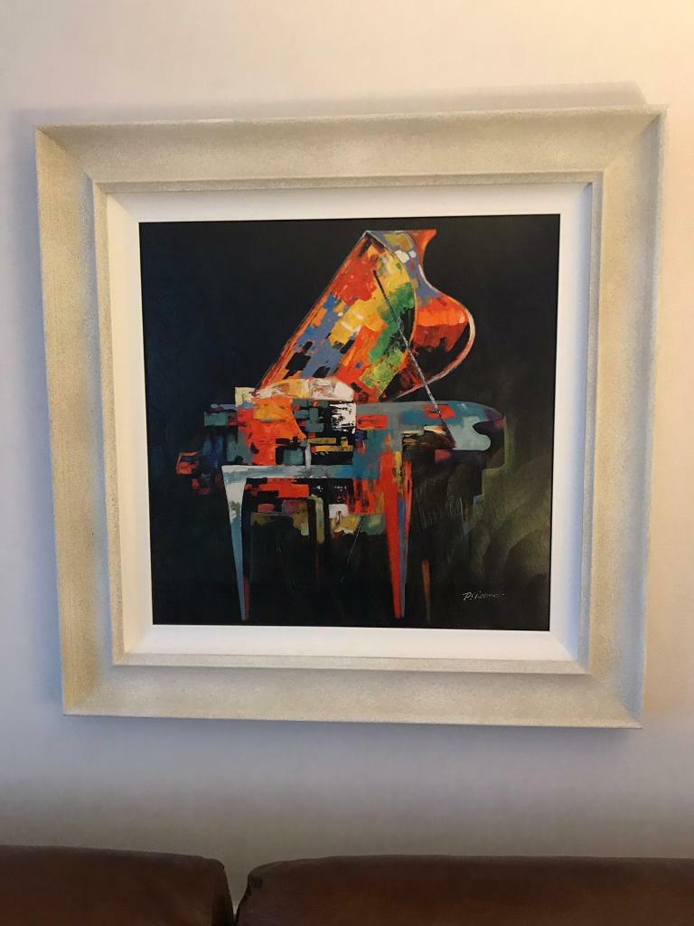 Framed Piano Painting in East Kilbride, Glasgow Gumtree