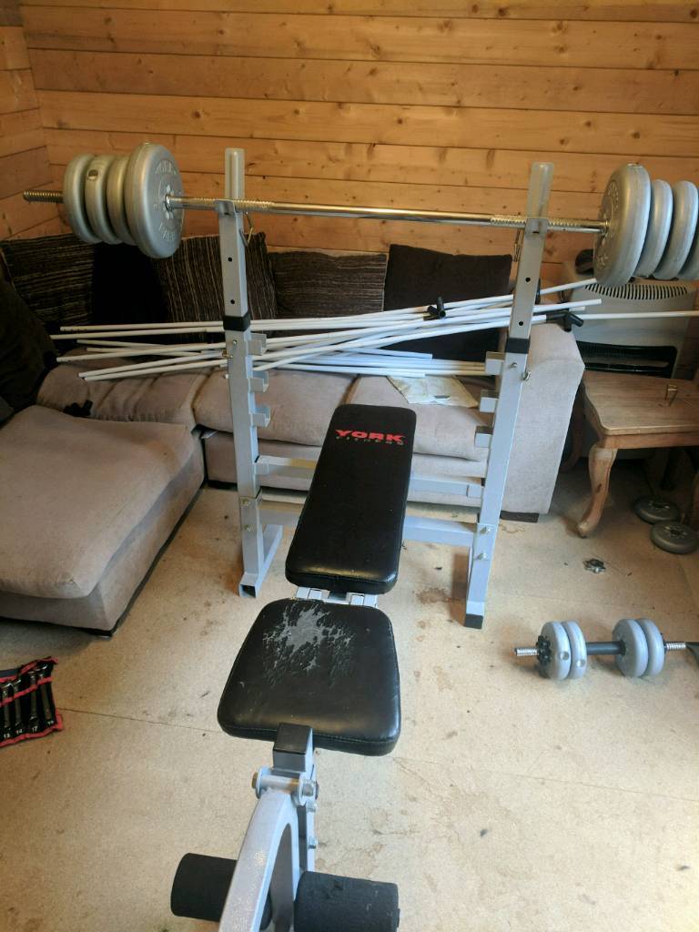 Weight bench, bar, various weights in Norwich, Norfolk Gumtree
