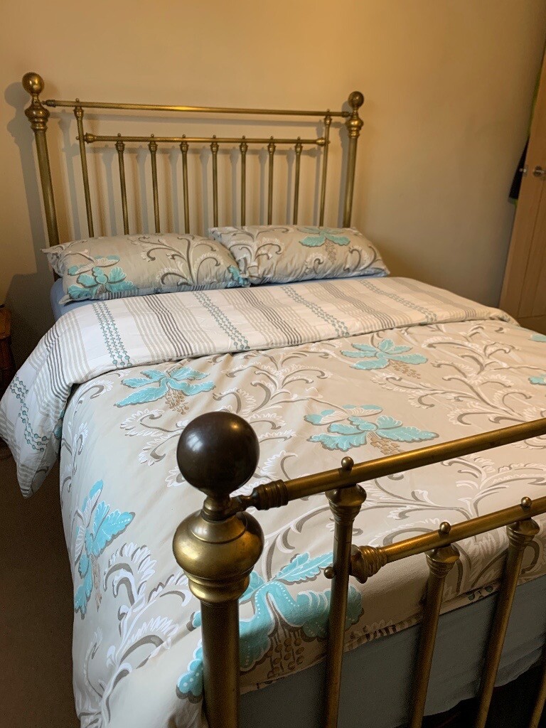 Marks & Spencer’s Double Brass Bed frame (and mattress thrown in if