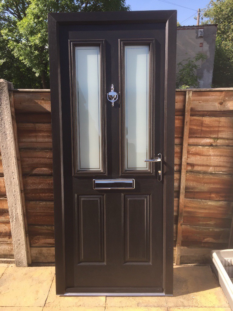 Black composite door. 890mm2060 in Denton, Manchester