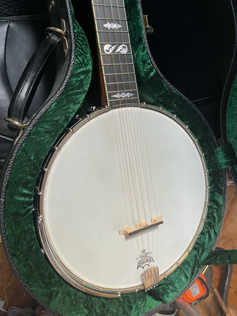 Dave Stacey UK Made Fairbanks Electric Style 5 String Banjo. Inc Case