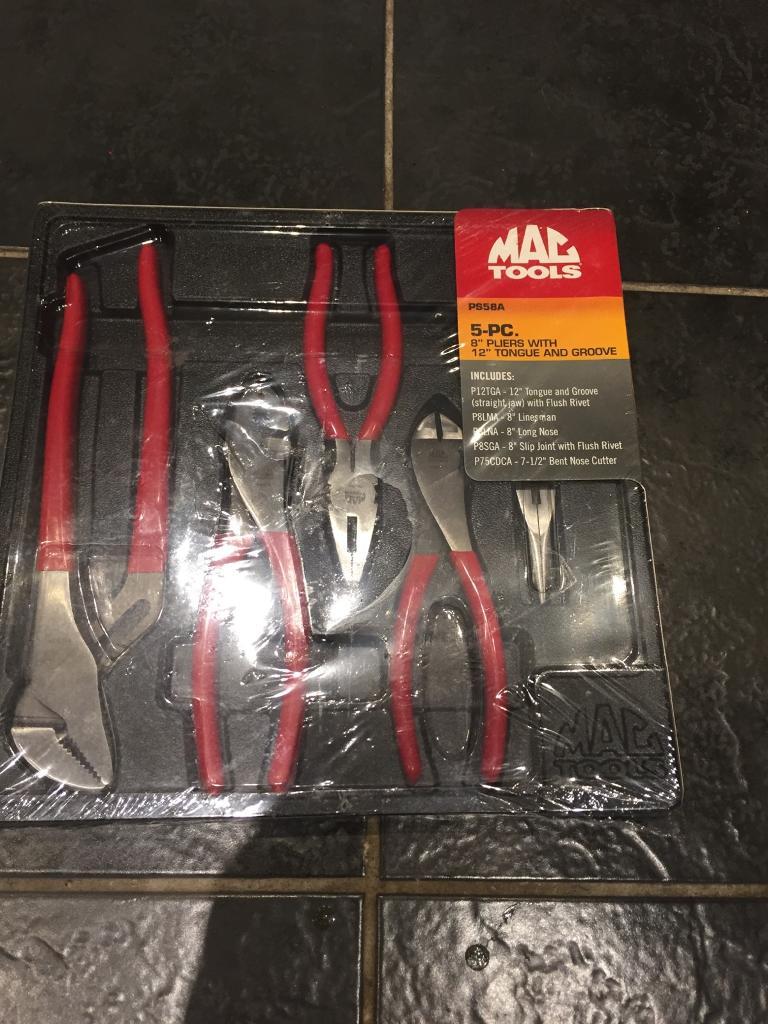 Mac tools 5 piece plier set in Eastleigh, Hampshire Gumtree