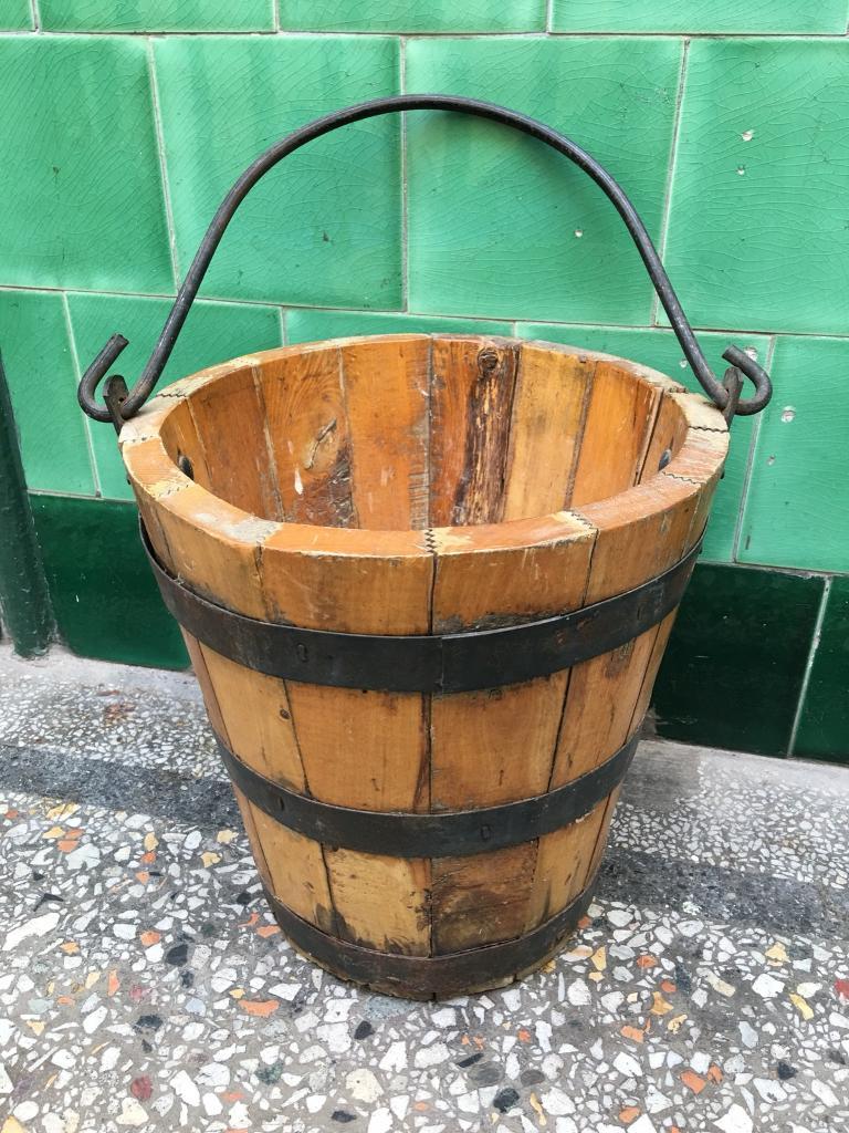 Antique Wooden bucket with metal handle in Hyndland, Glasgow Gumtree