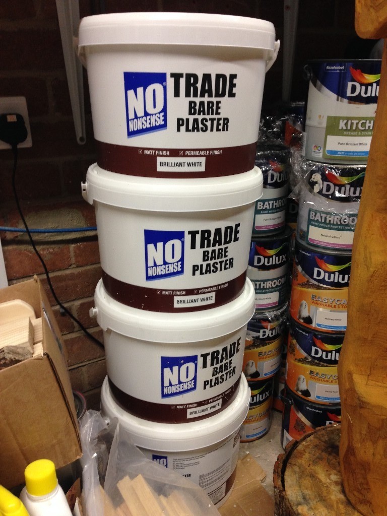 No Nonsense Trade Bare Plaster Paint Brilliant White 10 litres x 4 in