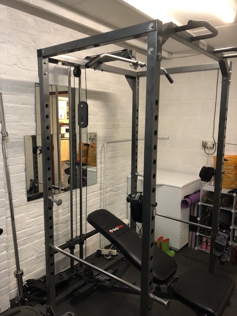 Bodymax CF375 Heavy Duty Power Rack & HighLow Pulley System 227kg Max