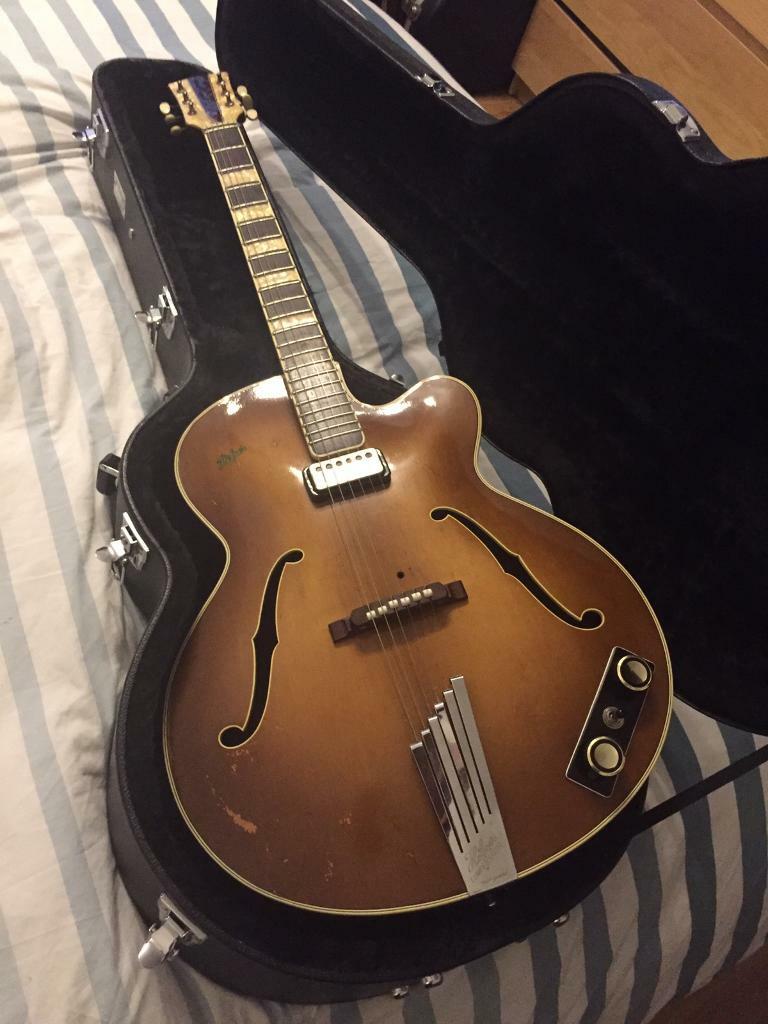 1960 Hofner President 457 Archtop SemiAcoustic Jazz Guitar & Hardcase, Vintage in Beeston