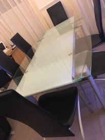 4 x red and grey check next Harlow dining chairs | in Worthing, West