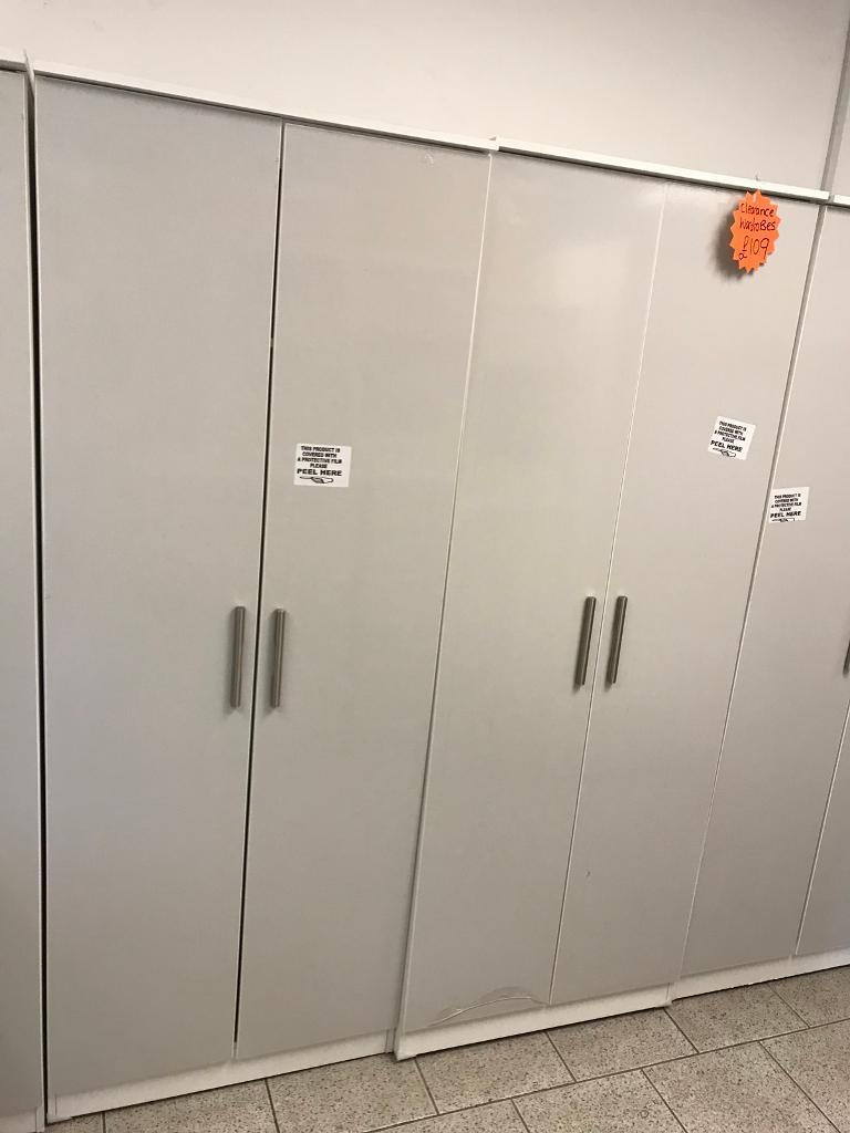 Clearance Fully Assembled Factory Assembled Wardrobes 109 Each