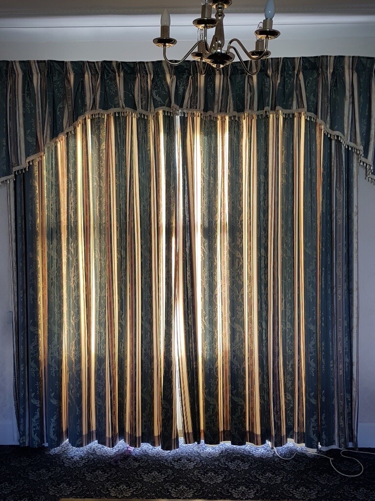 Curtains Blue Pink Cream Striped In Paisley Renfrewshire Gumtree