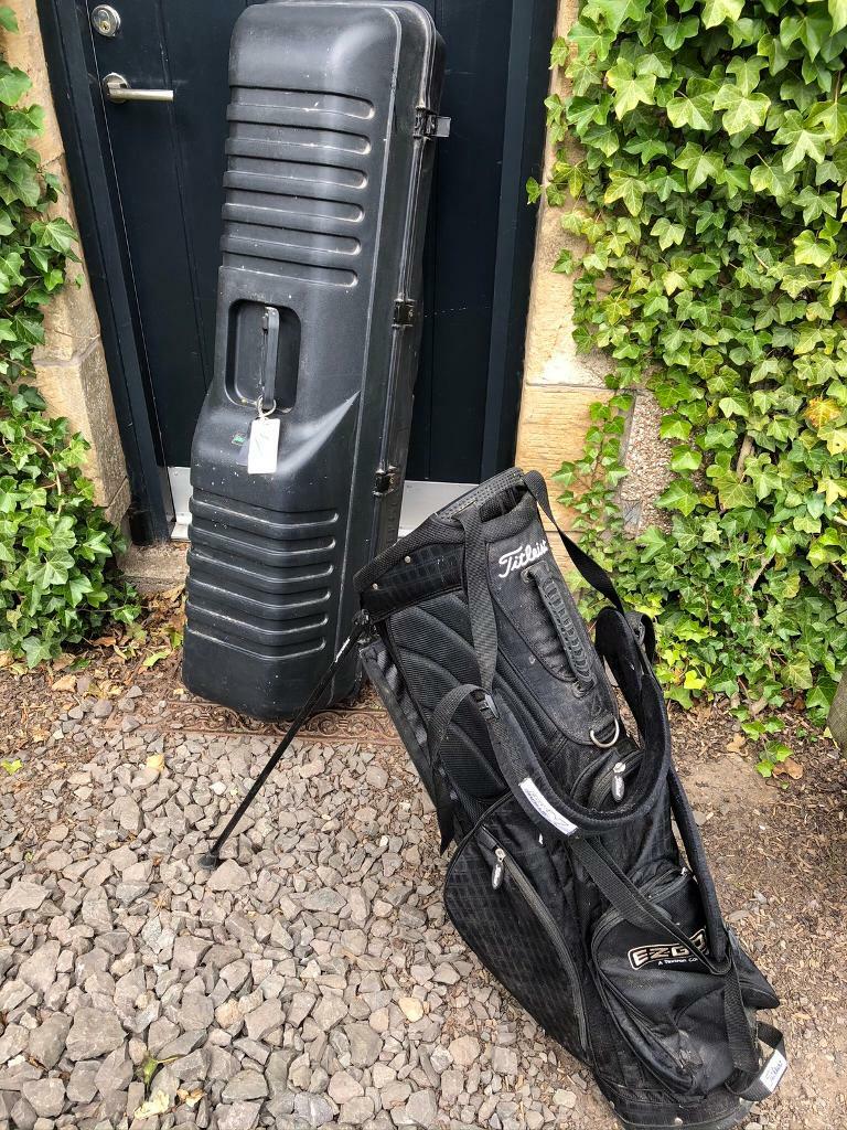 Golf Guard hard flight case and Titleist Golf Bag in Newburgh, Fife