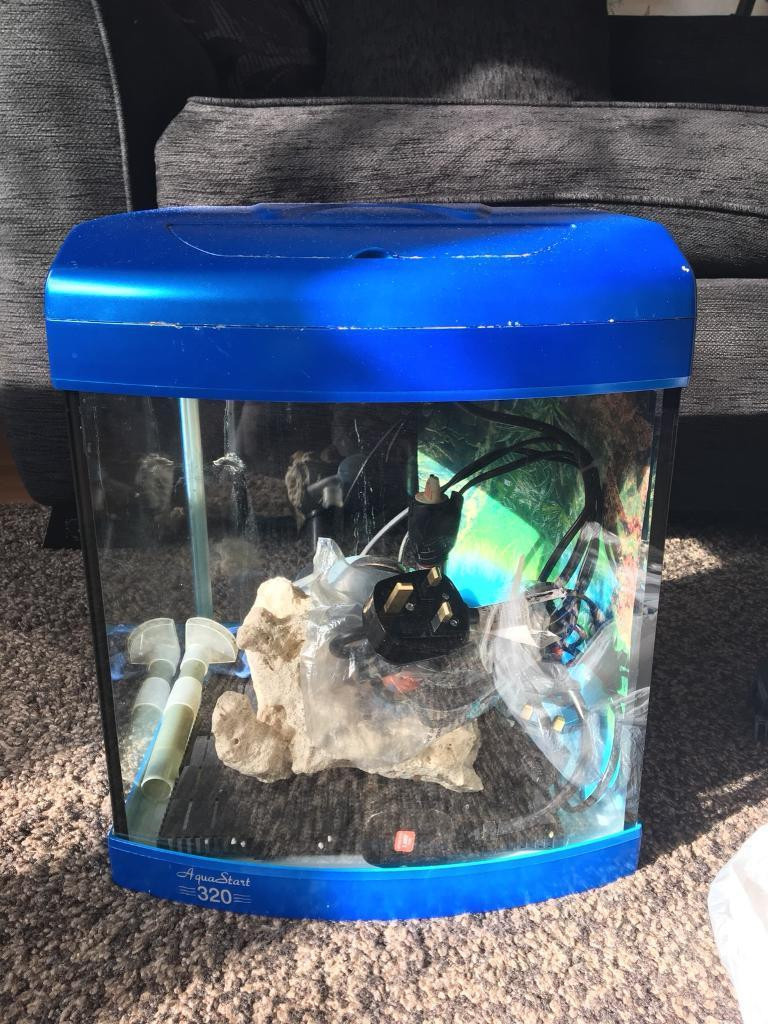 Aqua One Aqua start 320 Blue Aquarium 30l Fish Tank Glass Body in