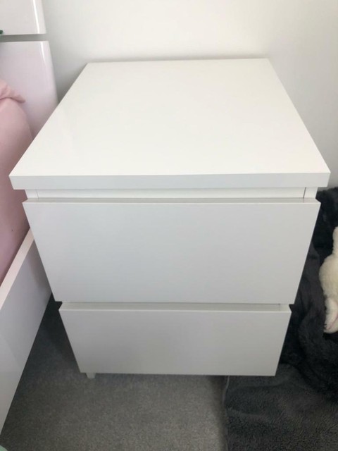 2x Ikea Malm Bedside Table In Penicuik Midlothian Gumtree