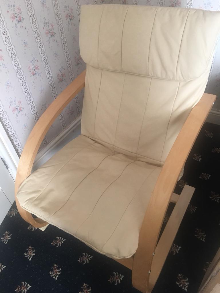 Real leather poang Ikea type chair in Edgbaston, West Midlands Gumtree