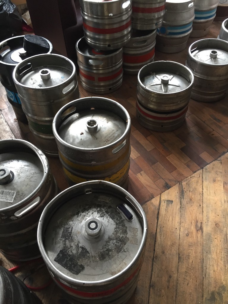 40 Beer Kegs. Scrap metal. Free to anyone that can collect in