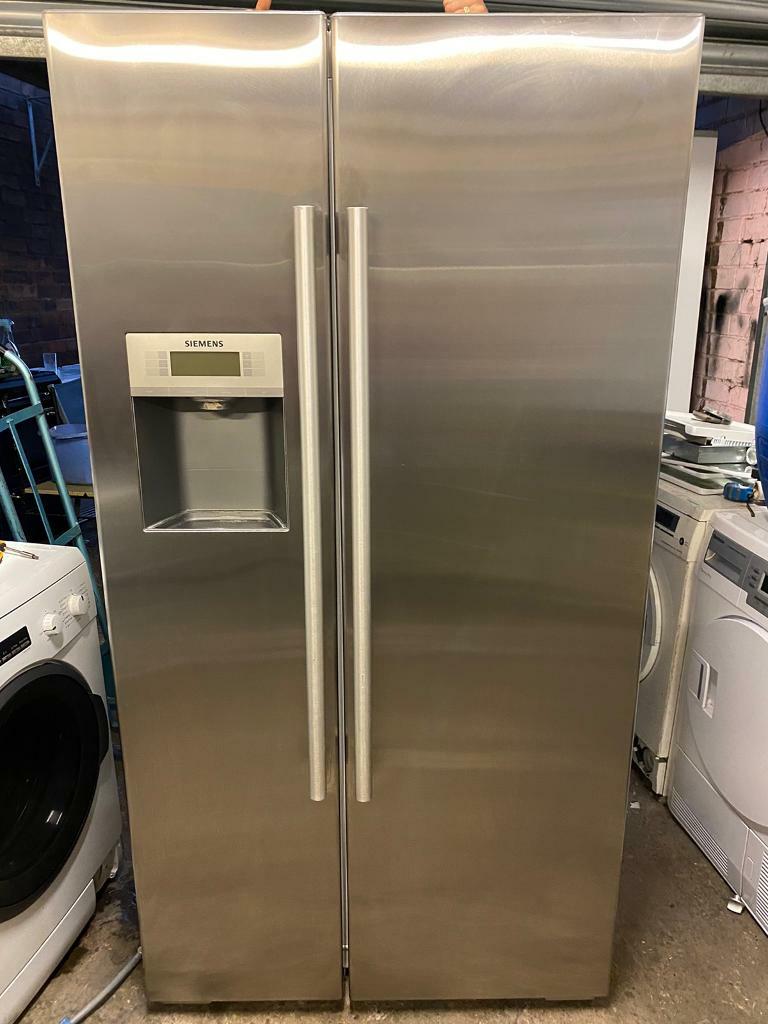 Siemens stainless steel American fridge freezer in Leicester