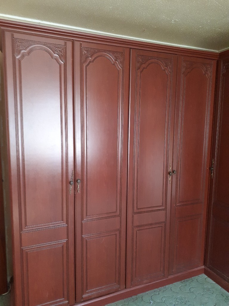 Fully fitted mahogany wardrobes in Middlesbrough, North Yorkshire