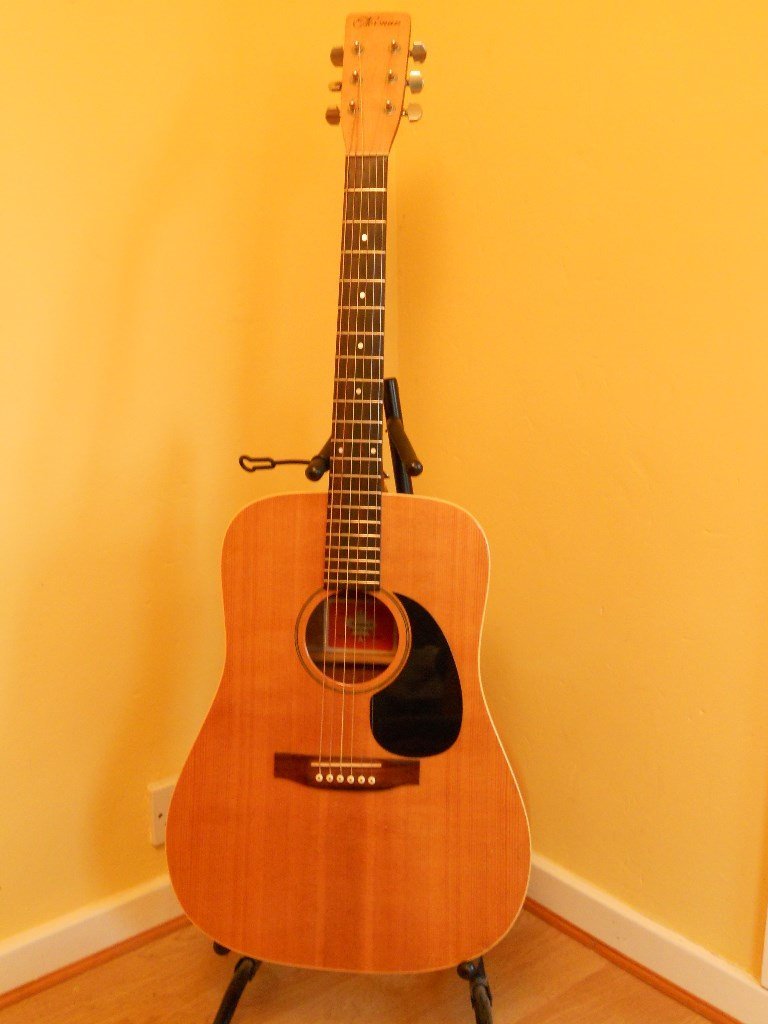 Vintage Canadianmade electroacoustic guitar with hard case. in