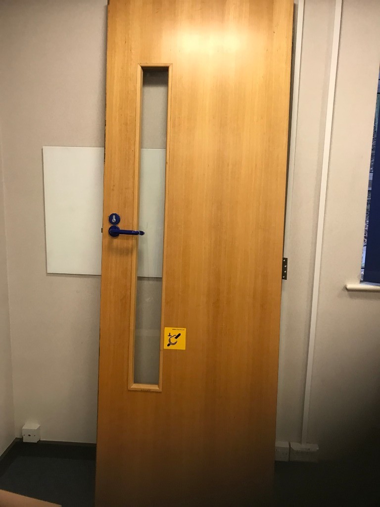 Wooden Fire Door for Sale 8ft by 2ft 8" wide Including Handle in