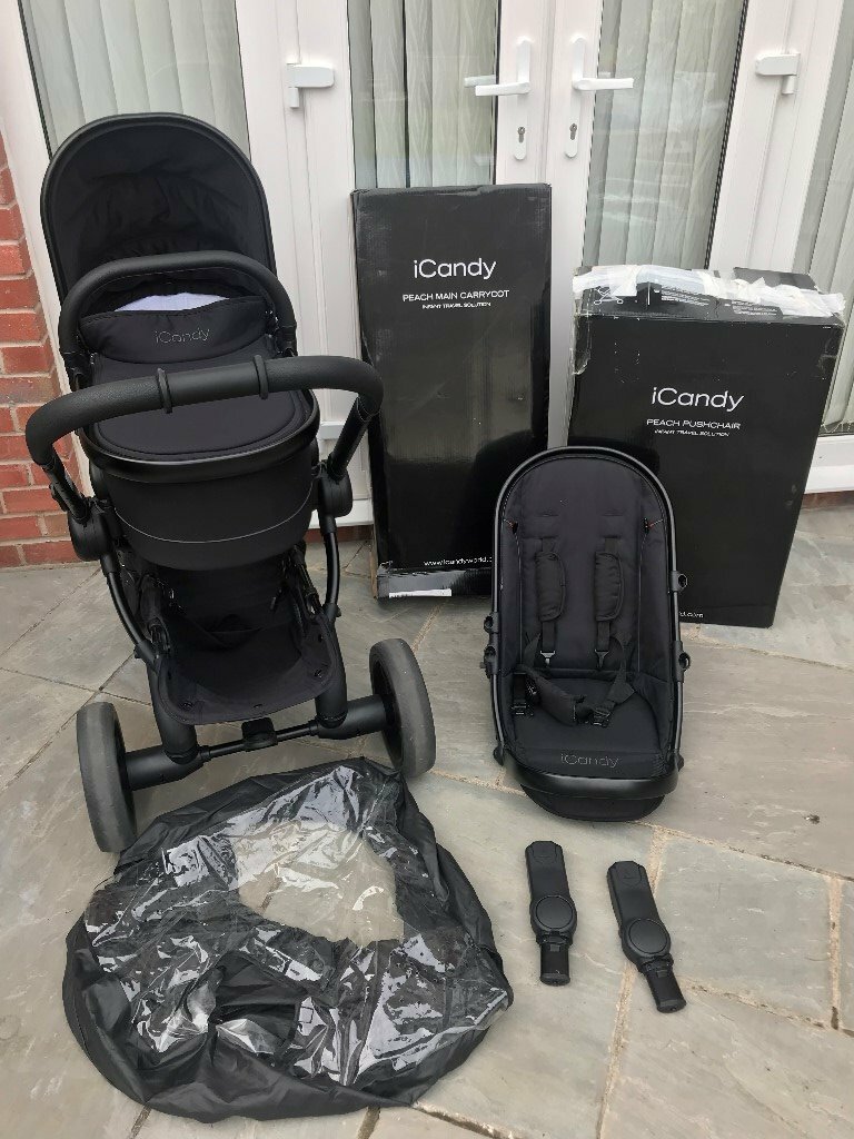 Icandy 3in1 Peach Jet 2 Carry Cot and Icandy Car Seat Adaptors in
