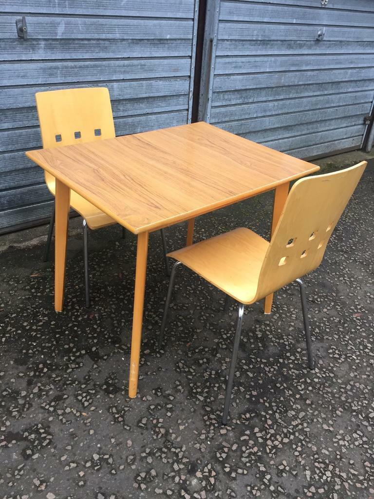 Retro kitchen table with two chairs, can deliver in