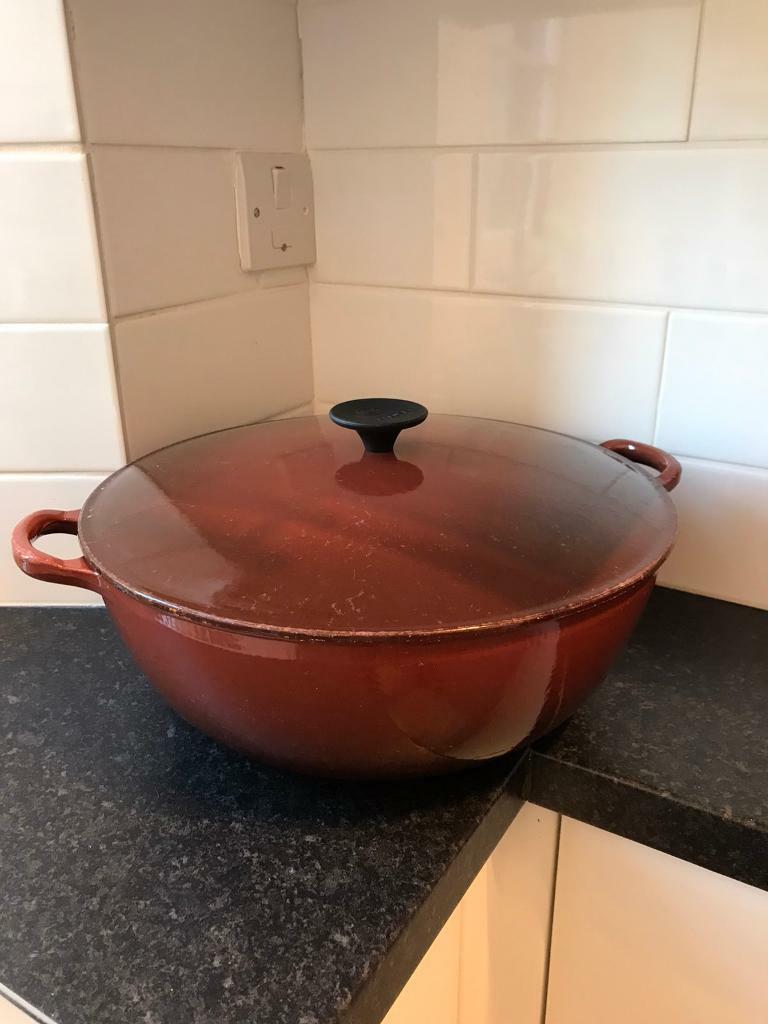 Vintage Extra large Le Creuset Casserole Pot 32cm x 12cm in St