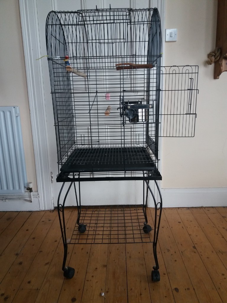 Large Bird Cage on moveable stand with wheels in Whitehead, County