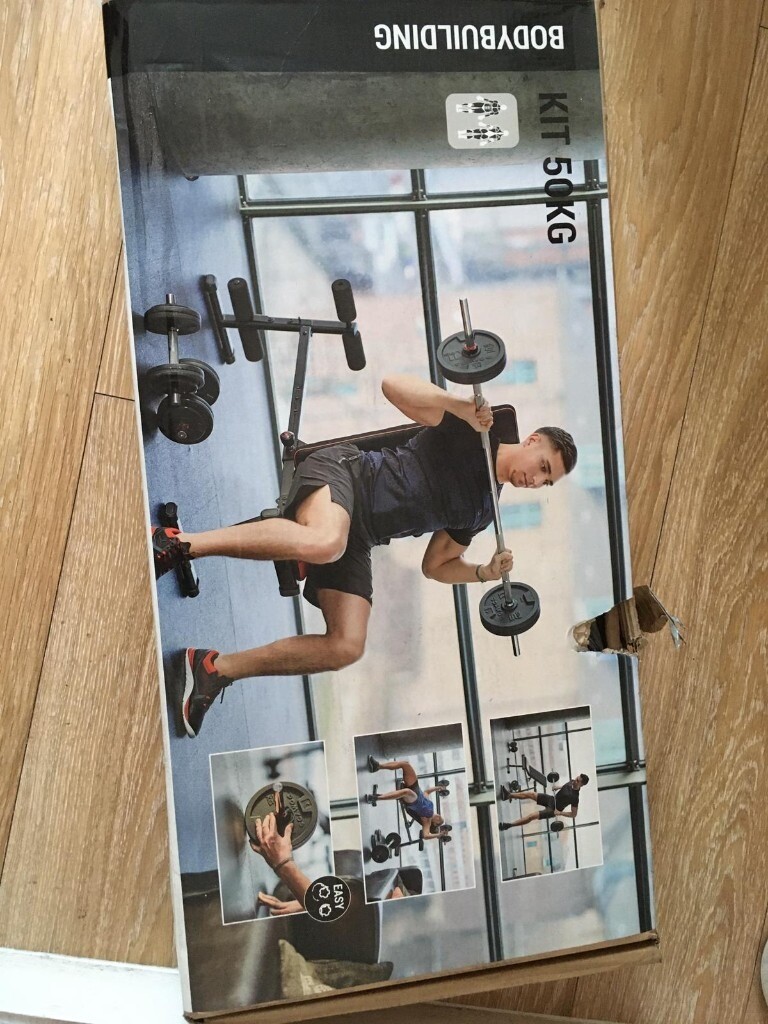 DOMYOS Weight Training Dumbbells and Bars Kit 50 KG (50KG Set) in