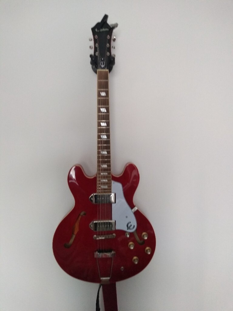 EPIPHONE CASINO HOLLOWBODY ELECTRIC GUITAR WITH P90s CHERRY RED in