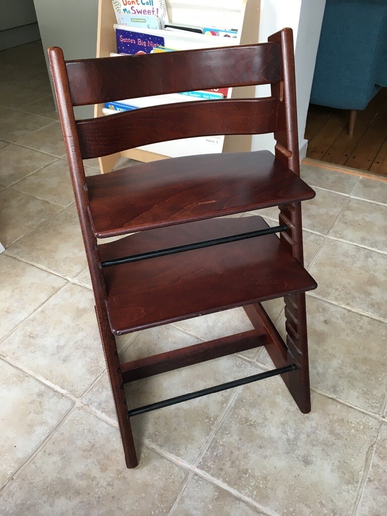 Stokke high chair walnut / brown Tripp Trapp in Liverpool, Merseyside