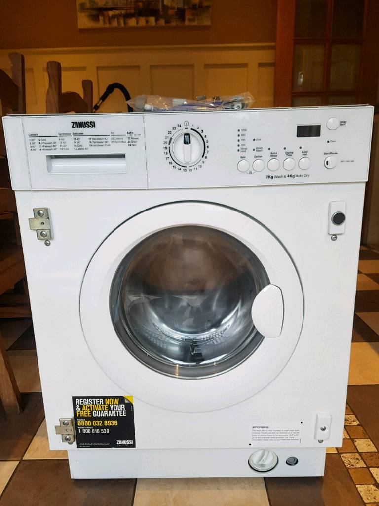 Zanussi ZWT71201WA 7kg/4kg 1200rpm Integrated Washer Dryer in White