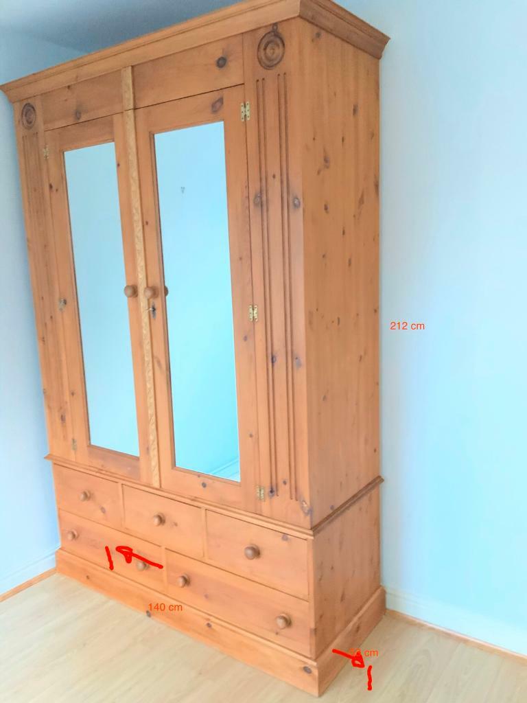 Made In Yorkshire Large Solid Wood Wardrobe For Sale In Excellent