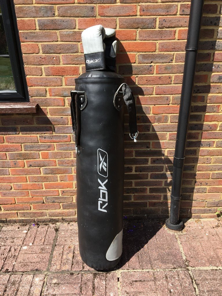 Reebok punch bag and gloves Guildford area in Guildford, Surrey