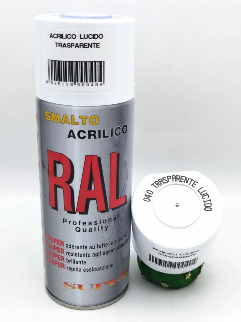 Smalto Spray Vernice Acrilica Interni Esterni 400ml Trasparente Lucido sus