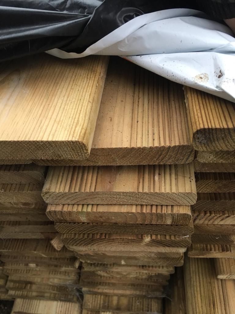 Decking boards, 4.8m lengths, Timber. Delivery available in Norwich