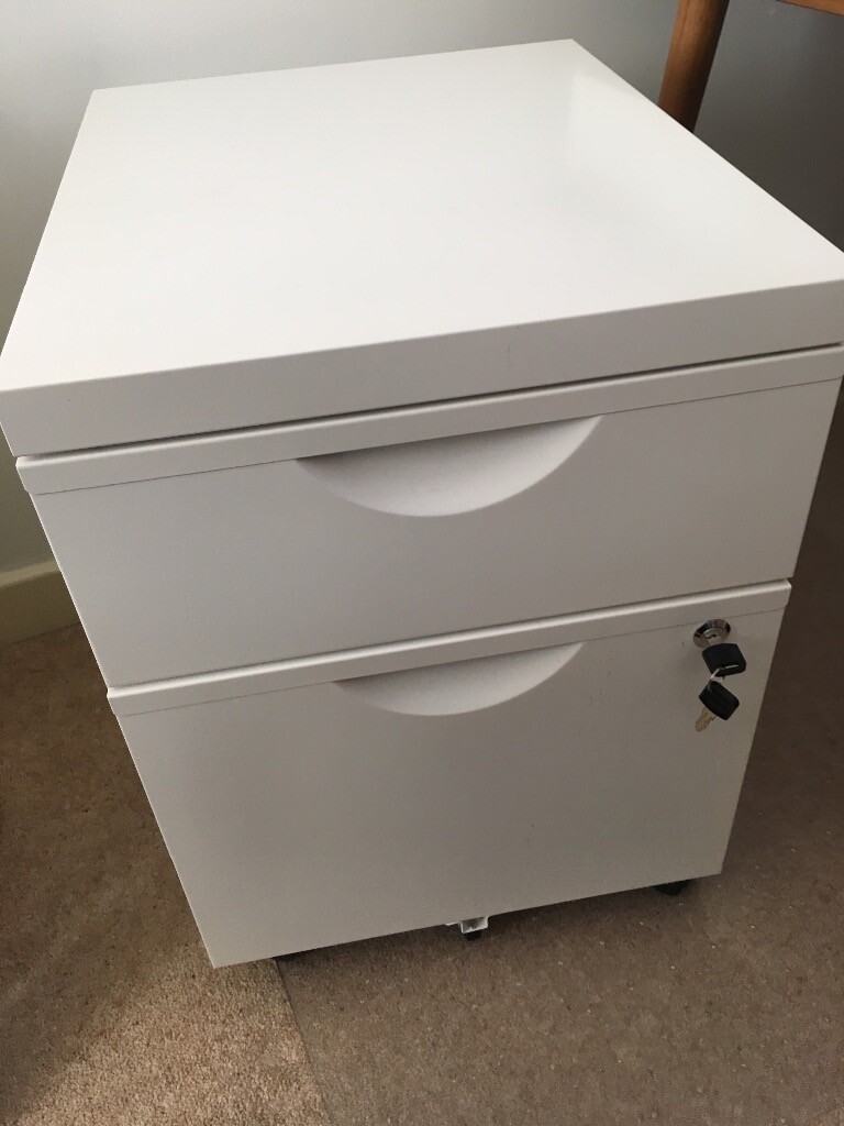 Ikea Erik Filing Drawer Cabinet Unit With 2 Drawers On Castors