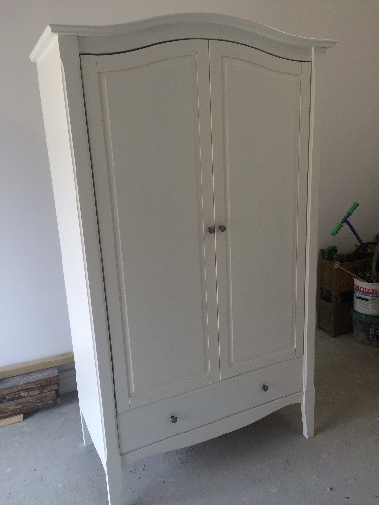 Homebase Provence Double Wardrobe White Pine & MDF Shabby Chic in