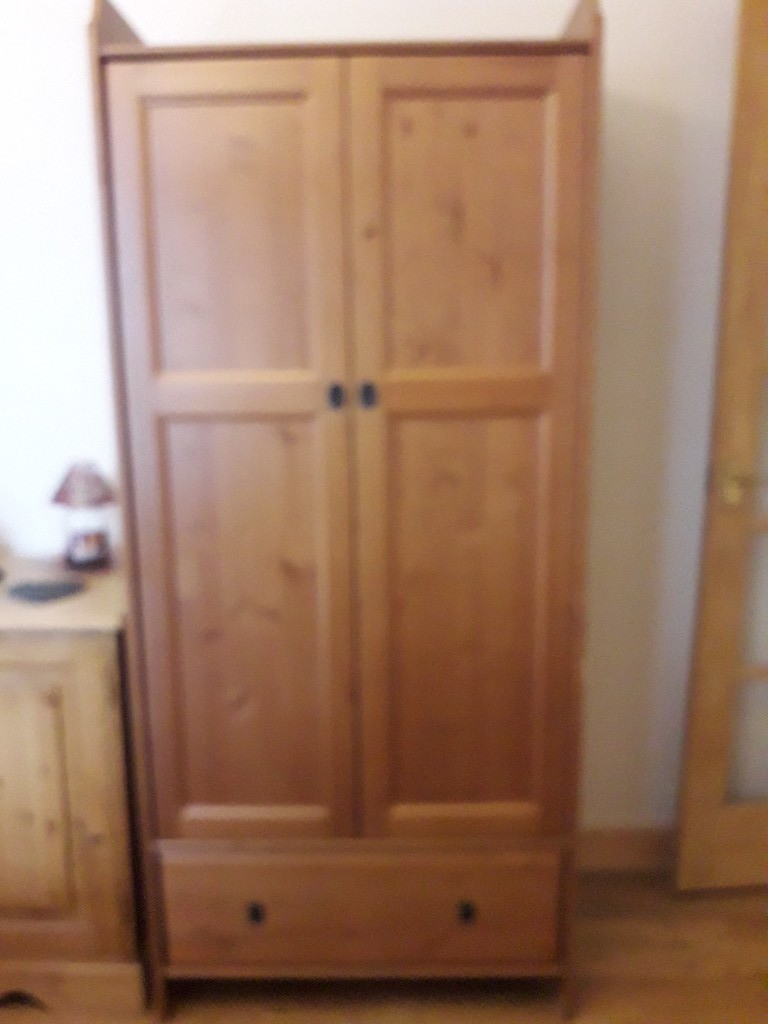 Ikea Leksvik Wooden Wardrobe In Llansamlet Swansea Gumtree