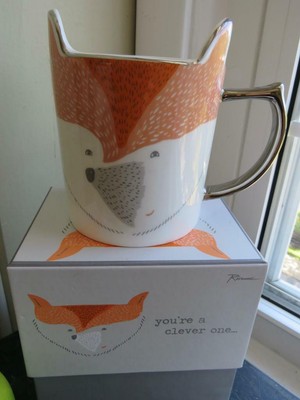 Rosanna Figural Ceramic Fox Mug ''You're Clever One Woodland Creatures Unused Box